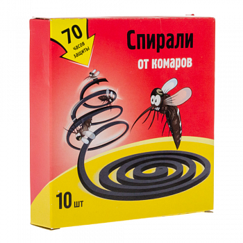 Спирали от комаров черные, 10шт